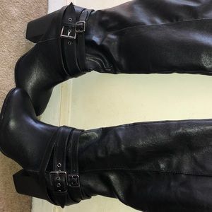 Black over the knee boots